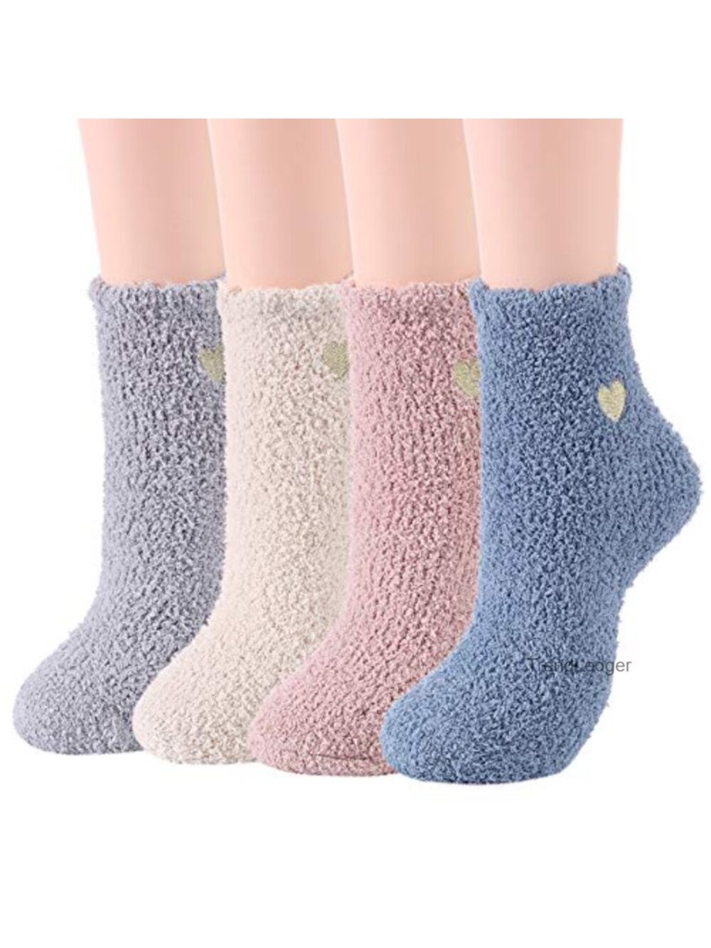 Women's Fuzzy Non-Slip Slipper Socks Cozy Plush Warm Ankle Socks